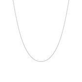Lucardi Dames Stalen ketting gourmet 1mm - Ketting - Staal - Zilver - 55 cm