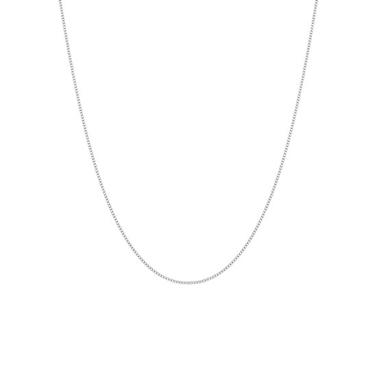 Lucardi Femme Chaîne Acier gourmet 1mm - Collier - Acier - Argent - 55 cm