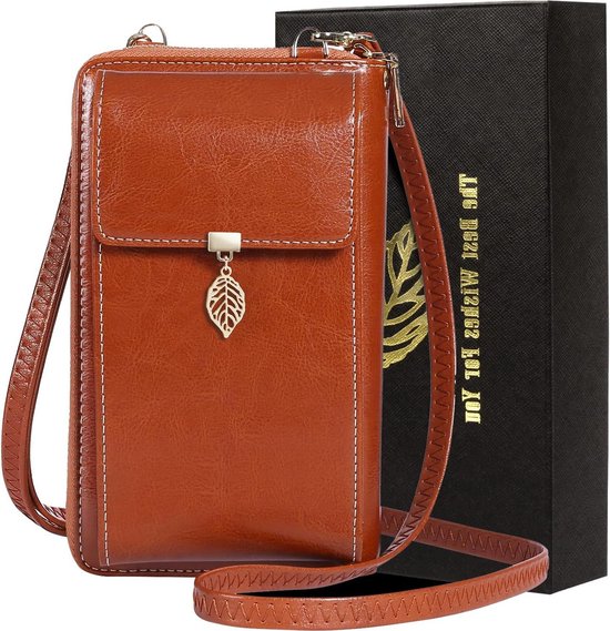 THL Design - Kleine Dames Schoudertas - Klein Tasje - Telefoontasje - - Lute Lederwaren