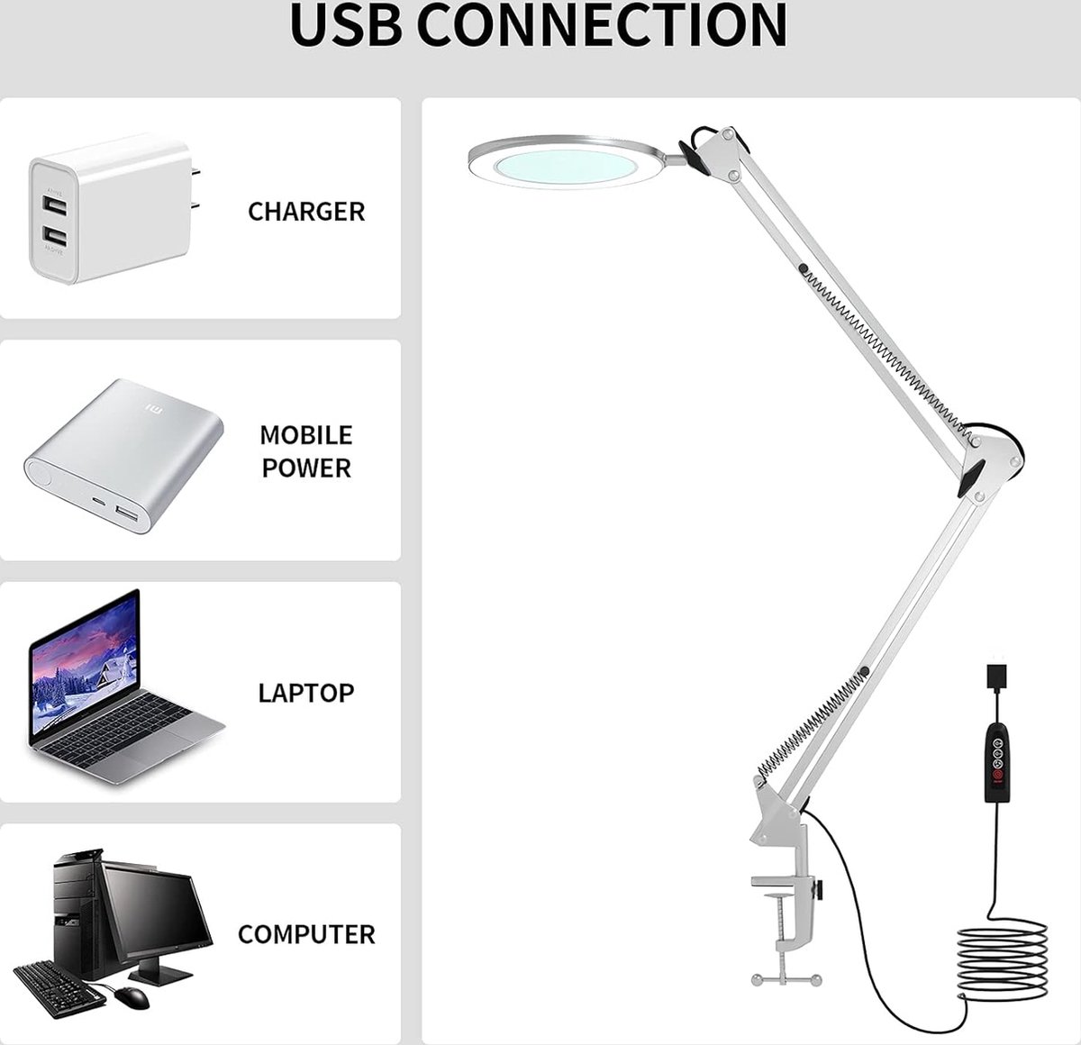 Loeplamp - Loeplampen - Loeplamp met Led Verlichting - Loep Lamp