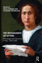 Boekomslag met een renaissancistisch portret van een man die een brief vasthoudt, met de titel The Renaissance of Letters.