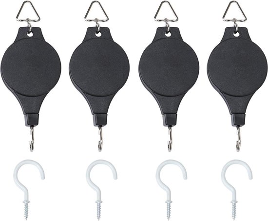 Hangmandhaken Intrekbare Neerklapbare Plantentelescopische Hanger 25 Kg Capaciteit voor Tuinplantenpotten Utility-haken