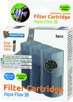 Cartouche SuperFish AquaFlow 50 Crystal Clear - Filtre d'aquarium - 3 pièces
