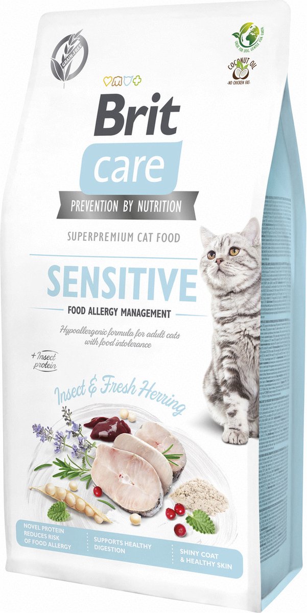 Brit Brit Care Sensitive Food Allergy Management Haring&Insecten - Kattenvoer - 7 kg