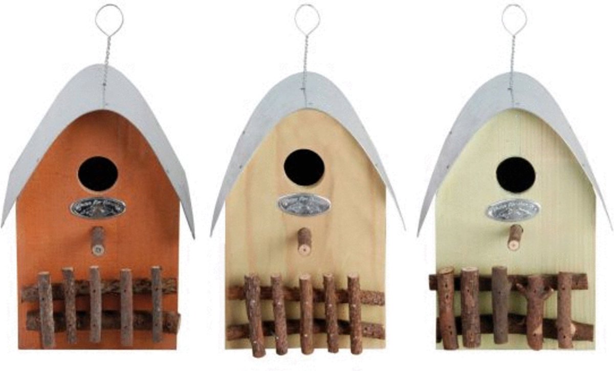 Esschert Design Vogelhuisje - Assorti - 18 x 14 x 21 cm