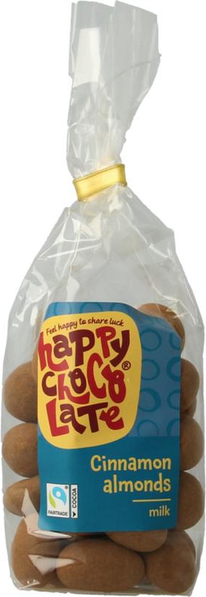 Goedkoopste Happy Chocolate Melkchocolade Amandelen met Kaneel 175GR