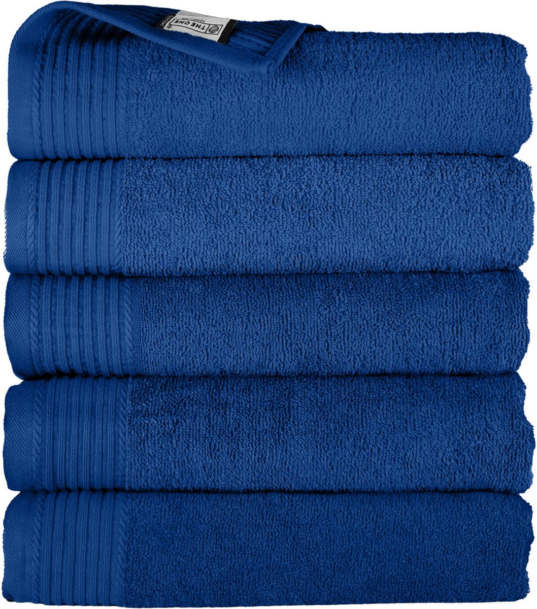The One Towelling Hotelkwaliteit Handdoeken Set - 5 Stuks - 50 x 100 cm - 450 g/m2 - 100% Katoen - Zacht en Absorberend - Koningsblauw