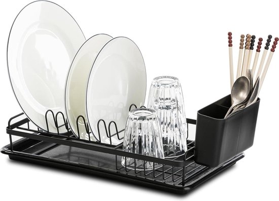 Ahyuan Opvouwbaar afdruiprek draagbaar servies afdruiprek organizer voor keuken RV campers reizen aanhangwagens ruimtebesparend keuken opbergrek lade (normaal