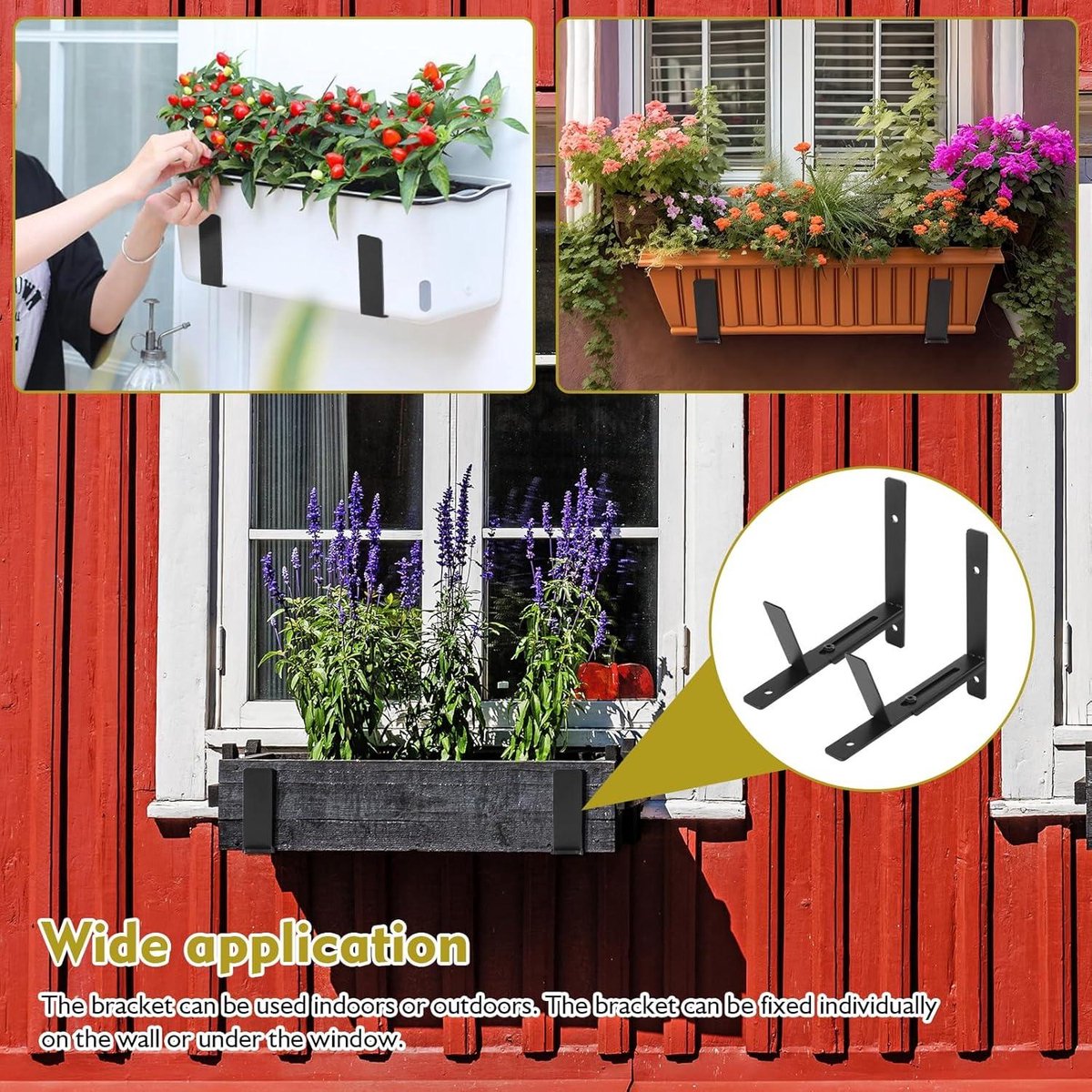 Verstelbare Plantenbak Beugel Voor Vensterbakken Plantenbakken, Verstelbare Plantenbak Opschorten Voor Tuinhek, Balkon | NL