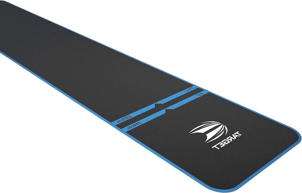 Darts Mat - Wereldkampioen Rode Trim Blauwe Trim en Inkt Ontwerp