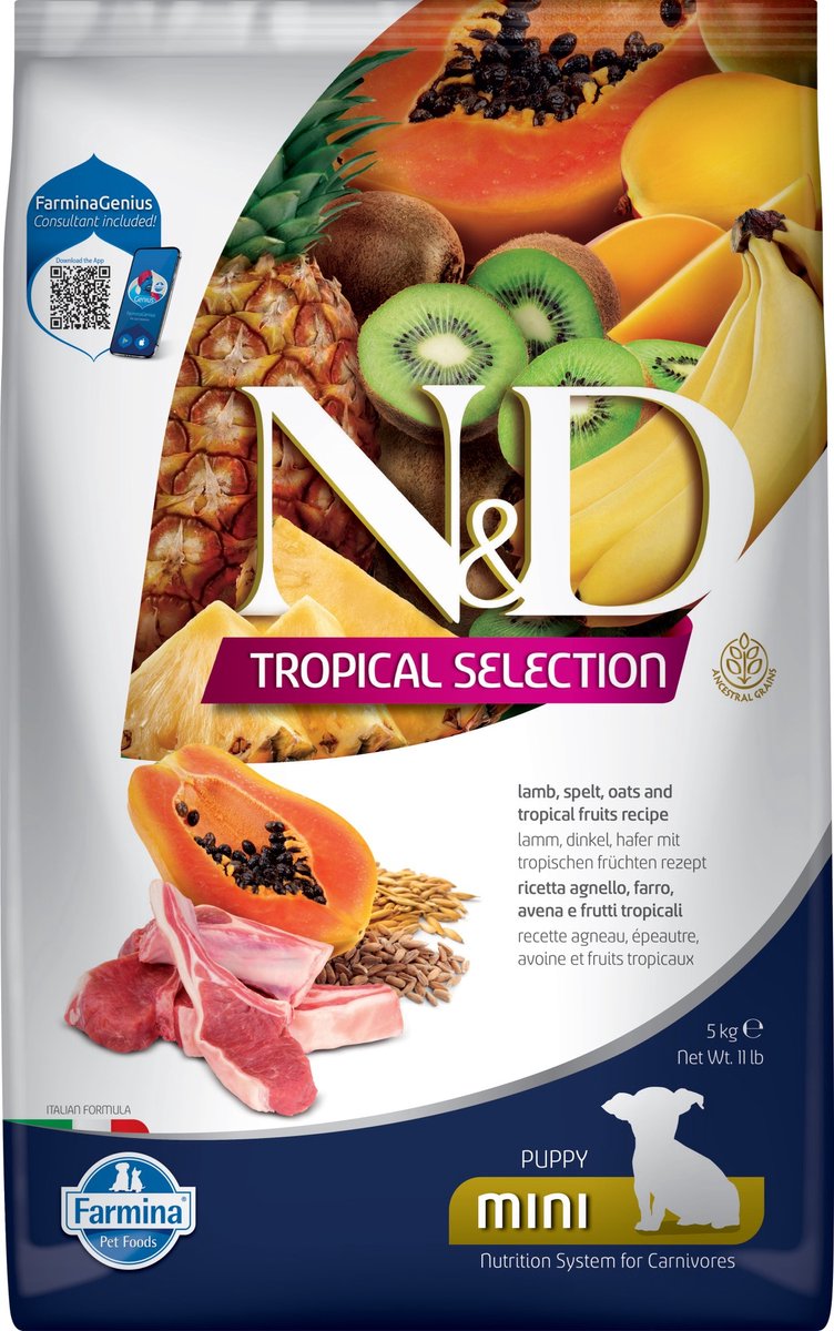 farmina N&D Tropical puppyvoeding Lam small breed 5 kg
