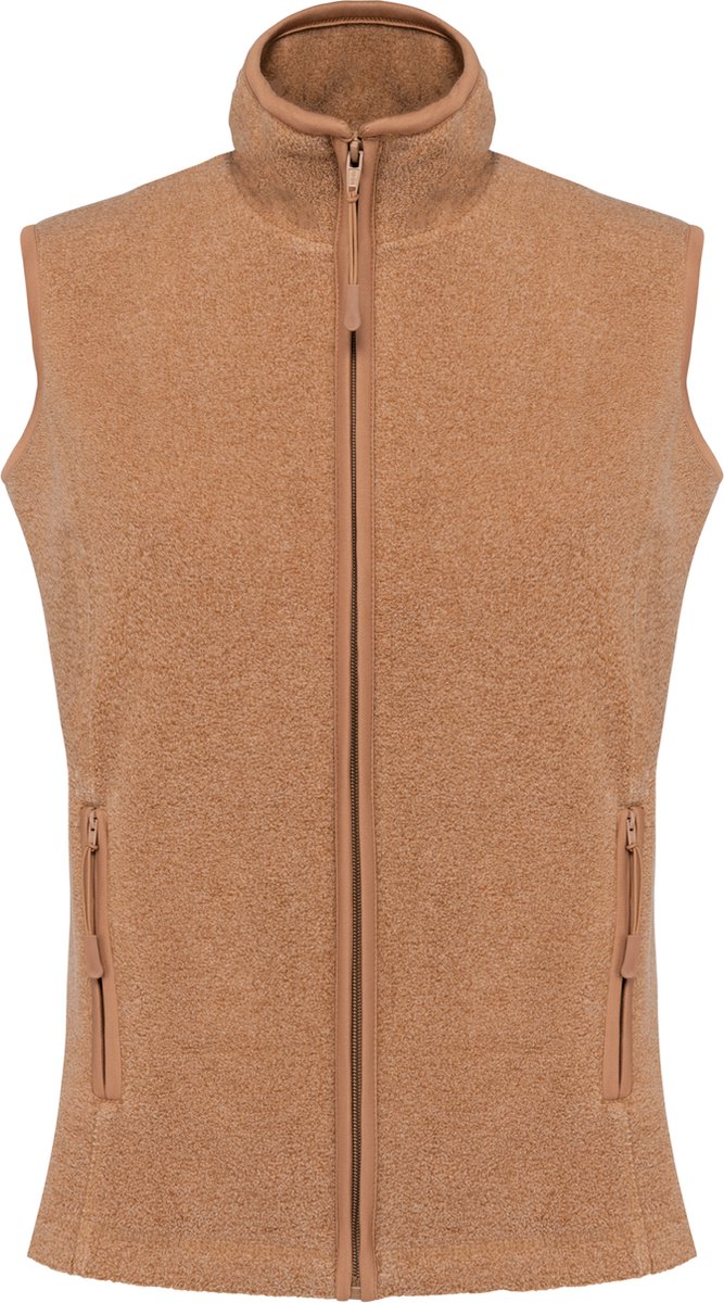 Kariban Bodywarmer van microfleece dames K906 - Camel Heather - L