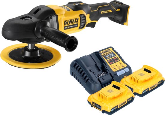 Polisseuse excentrique sans fil DeWalt DCM 849 D2 18 V 180 mm sans balai + 2x batterie 0 Ah + chargeur