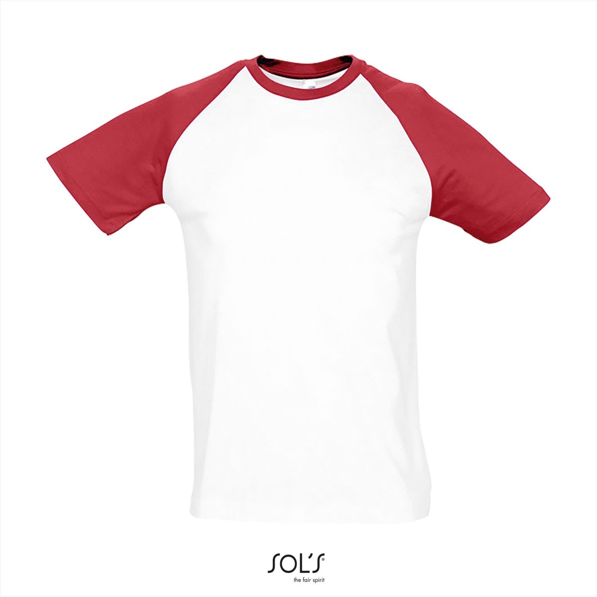 SOL'S Raglan T-Shirt Funky 150 L140 - White/Red - L