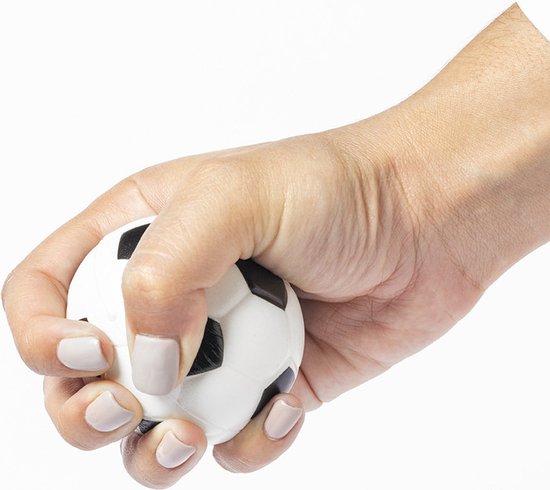 Stressbal voetbal - 6 cm - knijpbal - verbeter de focus - rustgevend