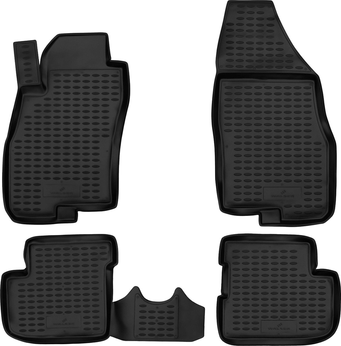Walser Rubberen Voetmatten XTR geschikt voor Fiat Grande Punto 06/2005 - 2009