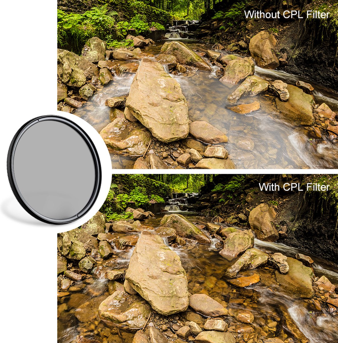 K&F Concept CPL circulair polarisatiefilter HMC slim - Afbeelding 5