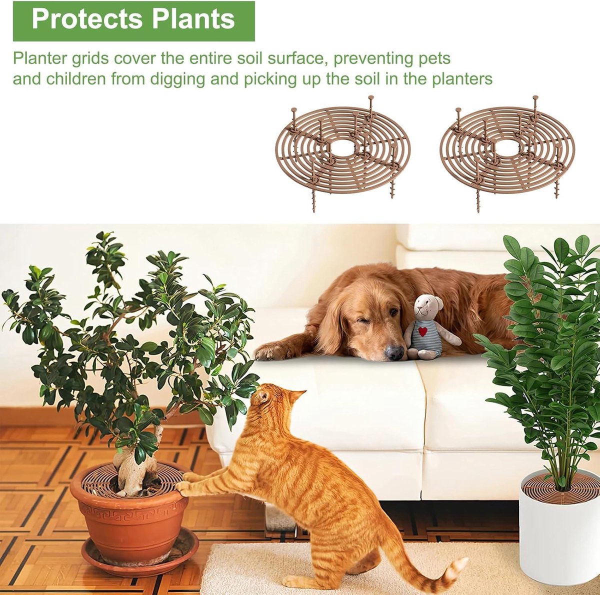 2 Pièces Grilles De Pots De Plantes, 30 Cm Cache Pot De Fleurs En Grille Plastique Grille Pot Fleur Decoupable Pour Proteger Les Plantes Protection De Sol 91810656 2 Pièces Grilles De Pots De Plantes, 30 Cm Cache Pot De Fleurs En Grille Plastique Grille Pot Fleur Decoupable Pour Proteger Les Plantes Protection De Sol 91810656