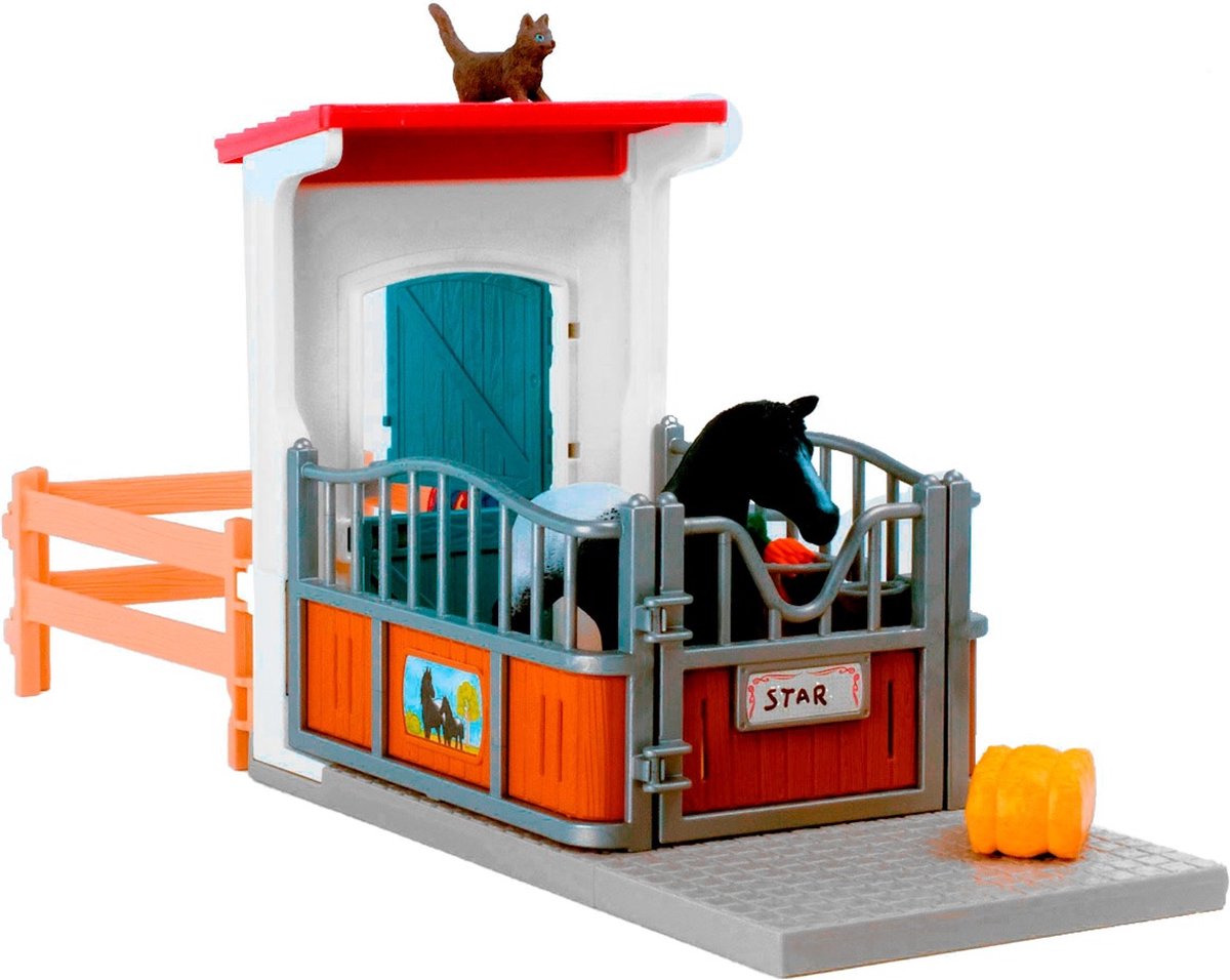 schleich HORSE CLUB - Paardenbox - met Merrie & Veulen - Afneembaar Zadel & Hoofdstel - Paarden Speelgoed - Kinderspeelgoed — afbeelding 10