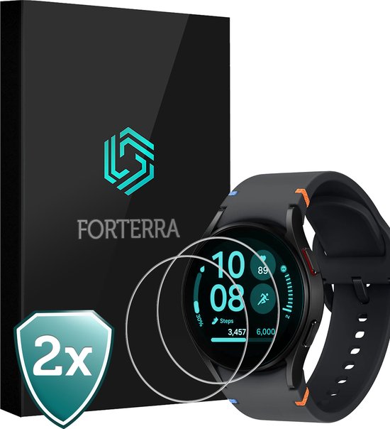 Foto: Forterra smartwatch screenprotector geschikt voor samsung watch 7 44 mm gehard glas screen cover premium tempered glass protector geschikt voor samsung galaxy watch 7 44 mm 2 pack