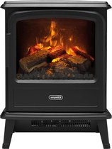 Bol.com Elektrische Haard Zwart 1000w 2000w Luchtverhitter Waterdampvlameffect Kachelvuur met Gietijzeren Effect Elektrische haard aanbieding