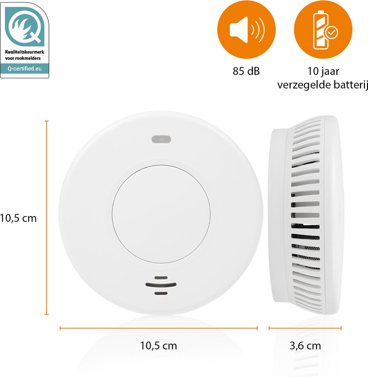 Smartwares FSM-12001 - Rookmelder 85 dB - 10 Jaar batterij - Brandmelder thumbnail 5