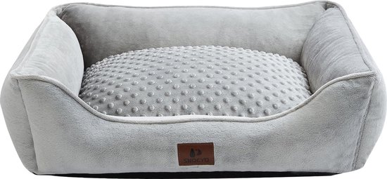 Pawk Hondenbed, wasbaar, afneembaar, hoge zijwanden, waterdicht, hondenbed, 64 x 54 x 18 cm
