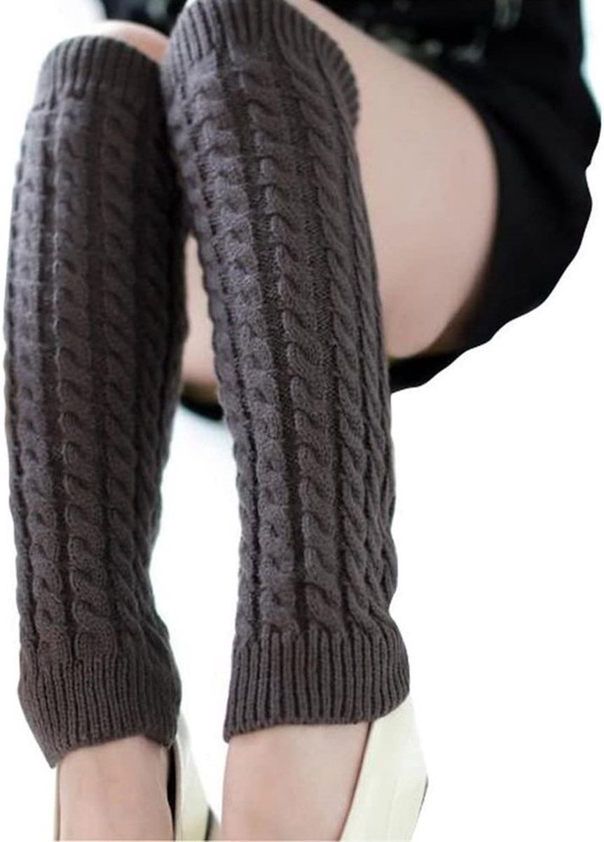 Jambières Tricotées Longues Pour Femmes Et Filles - Chaussettes Gothiques Chaudes Hiver, Style Légging