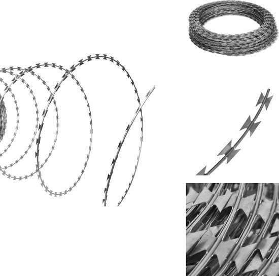 Fil barbelé OTAN vidaXL 100 m en acier galvanisé - Fil barbelé - Fils barbelés - Fil barbelé - Fil de sécurité