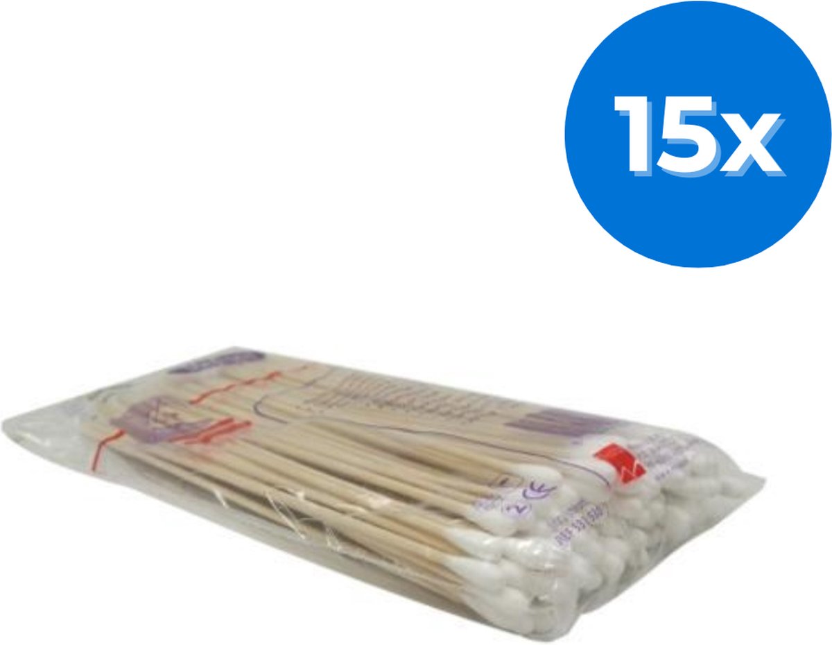 Wattenstaaf hout 15 cm kleine prop - 15 stuks 15 stuks Sibel
