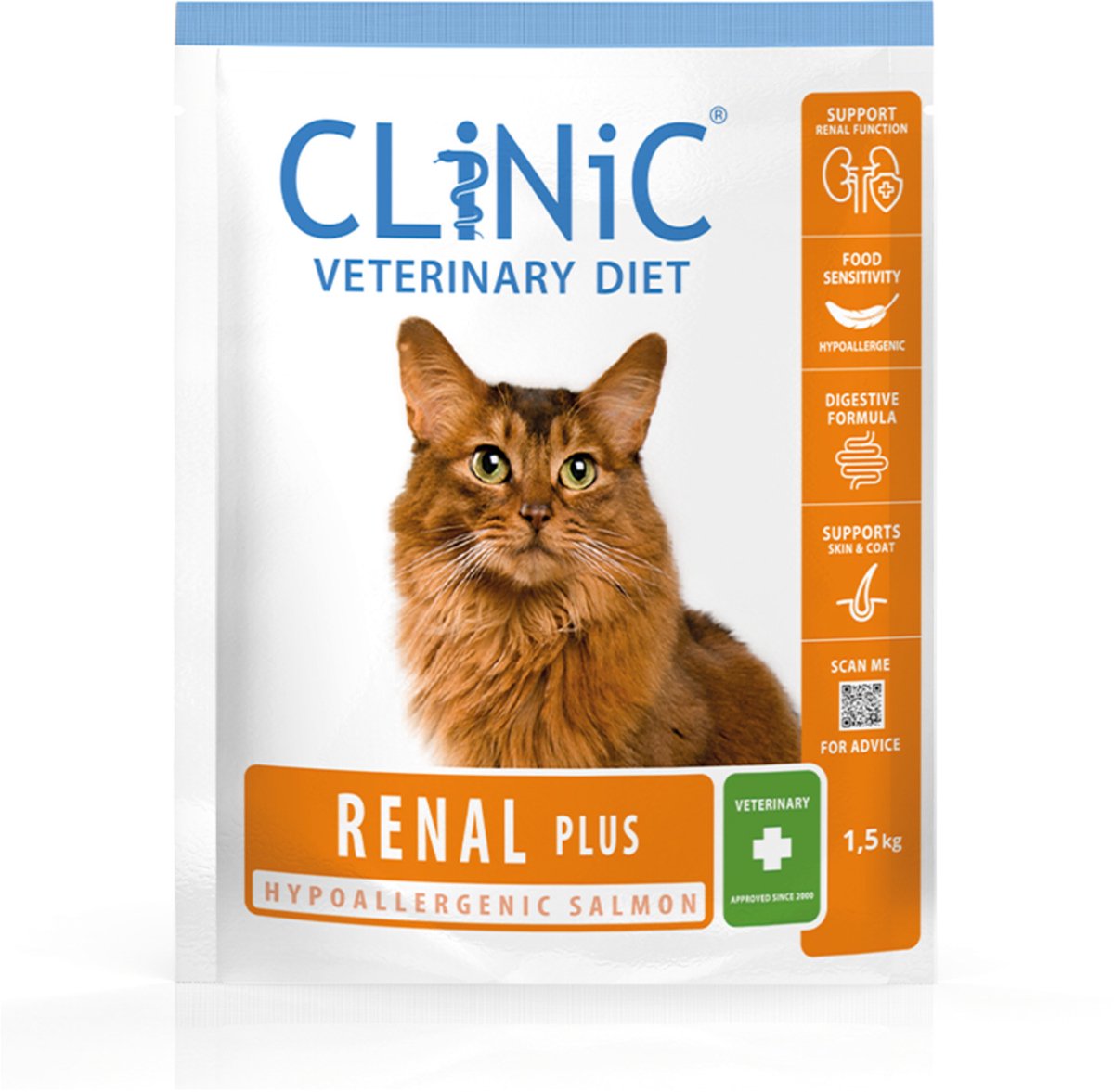Clinic Veterinary Diet Cat Renal Plus - Kattenvoer - Zalm 1.5 kg