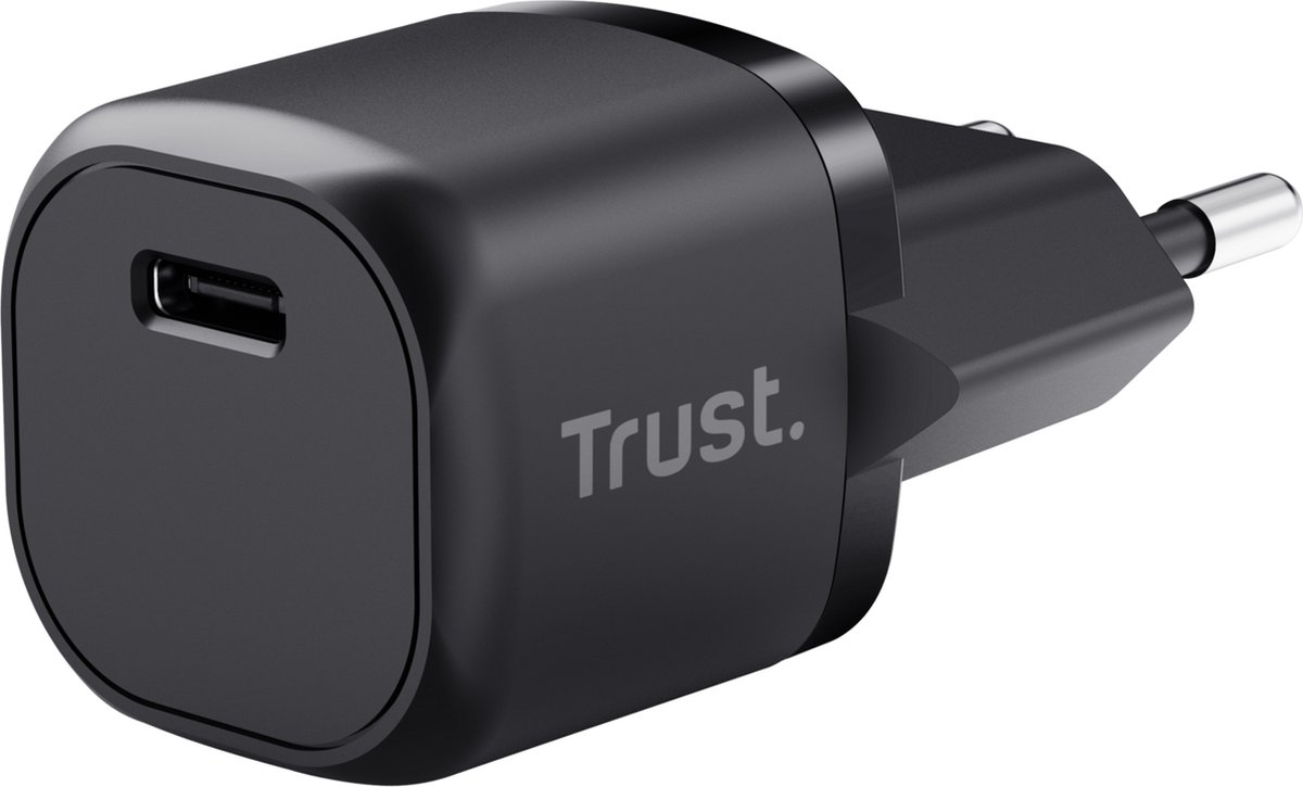 Trust Maxo - 20W USB-C Oplader - Fast Charge - Adapter – voor Telefoon Tablet – Zwart