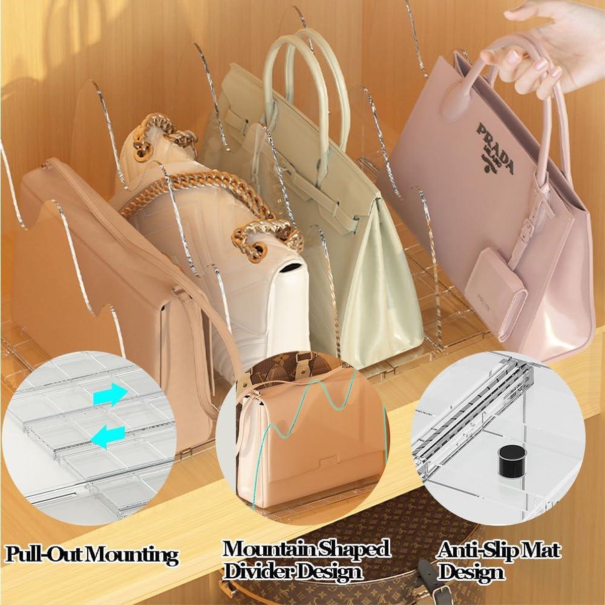 Rangement Transparent Organiser De Sac Ã Main Organisateur De Sac