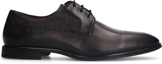 Manfield Homme Chaussures à lacets en cuir noir Taille 40 bol