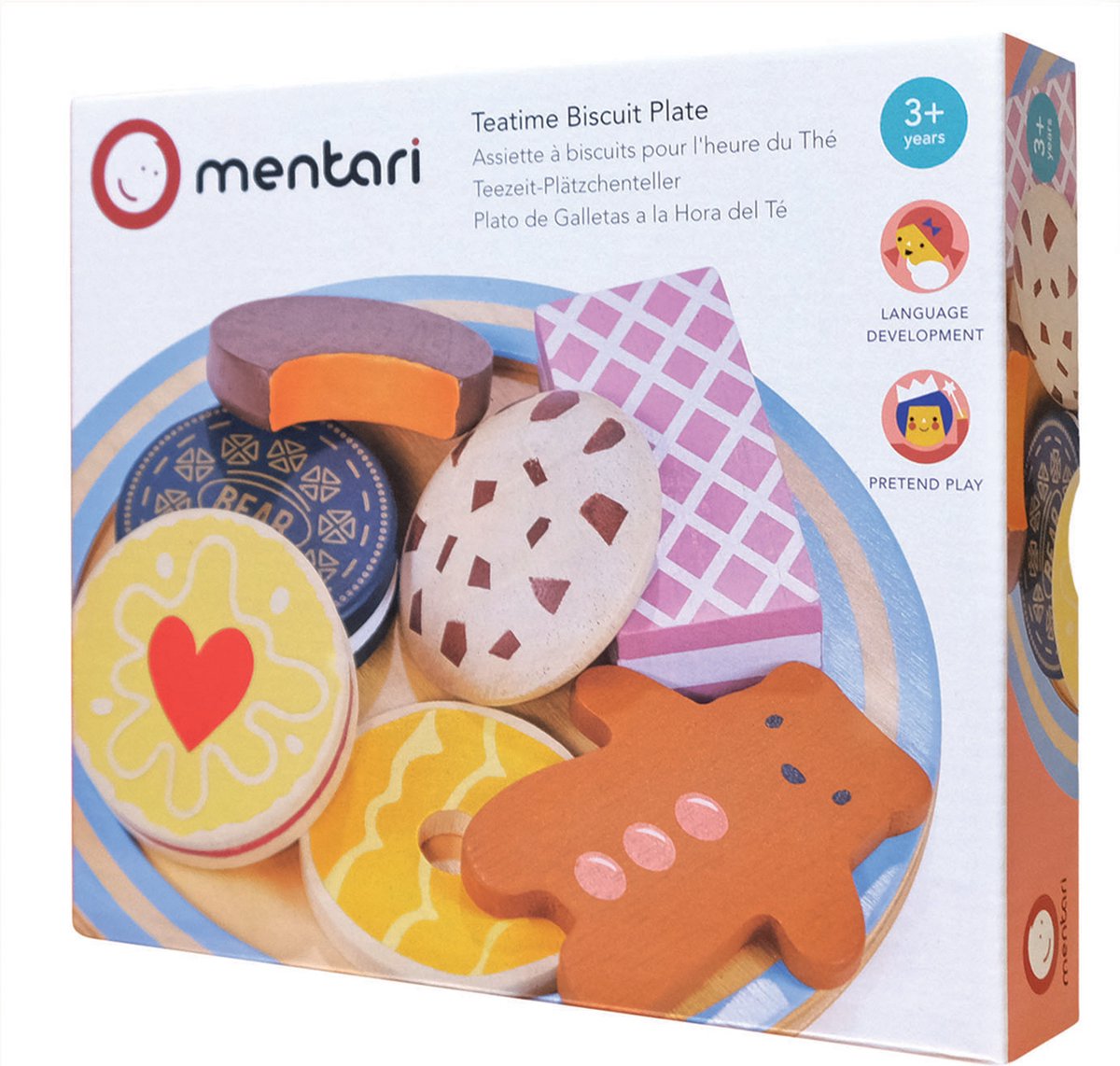 MENTARI Keukentje - Koekjesschotel - 16X16X3Cm - Hout - 3 Jaar
