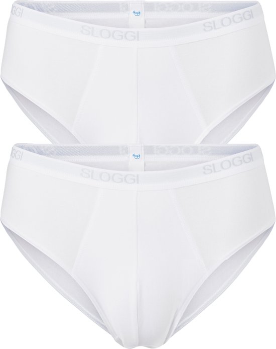 sloggi men Basic Slip midi homme - 2 pièces - Blanc - Taille L