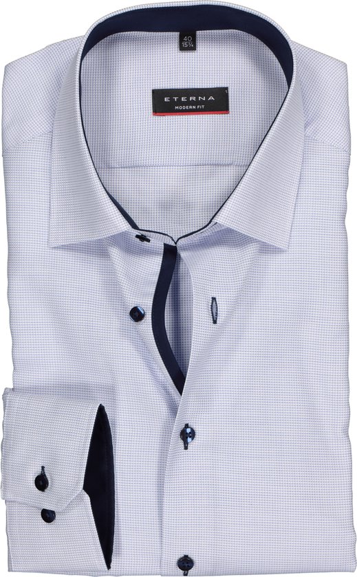 Seidensticker Regular Overhemd Blauw effen zakelijk | Spierings Herenmode Seidensticker Regular Overhemd Blauw effen zakelijk | Spierings Herenmode