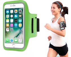 Hardloop Telefoonhouder Waterdicht Universeel voor Smartphone - Sportarmband - Geschikt voor iPhone, LG, Huawei, HTC, Motorola, Google Pixel, Samsung, Honor, Lenovo en Xiaomi - Groen