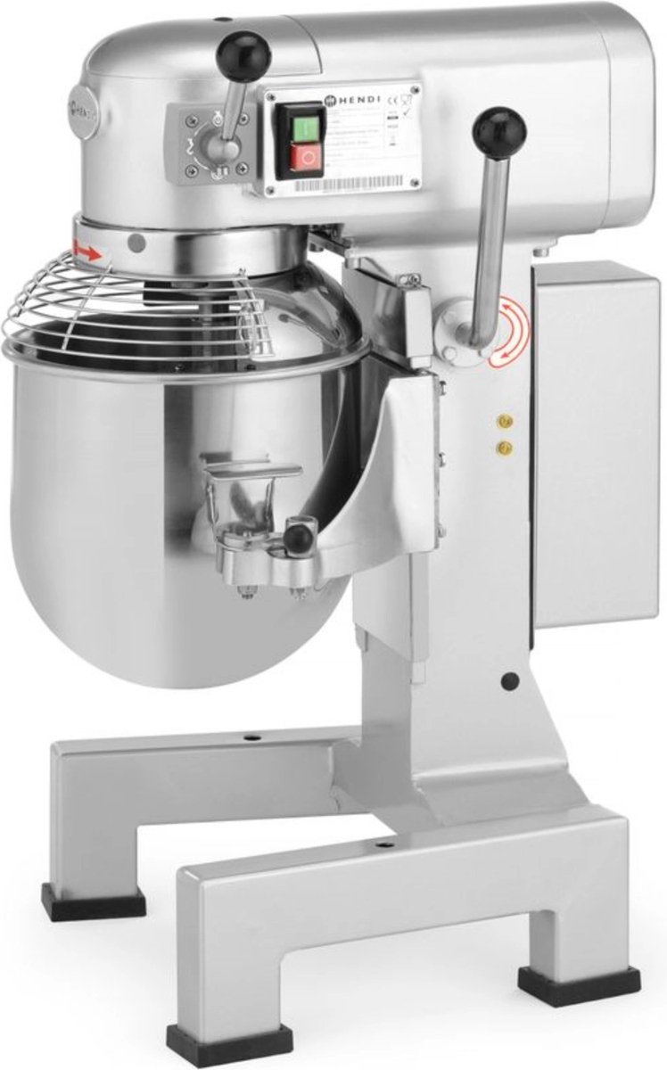 HENDI Planeetmixer – 10L – Gietijzeren behuizing – 3 snelheden – Inclusief accessoires