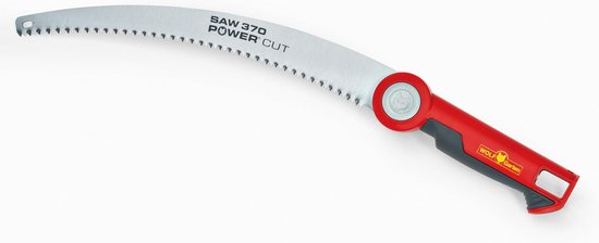WOLF-Garten PowerCut 370 MS takkenzaag met gebogen, 37 cm lang zaagblad en rood/grijs handvat.