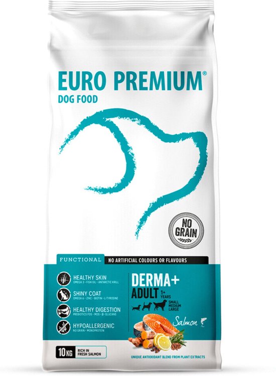 Euro-Premium Derma+ - Hondenvoer - Zalm 10 kg