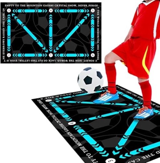 Voetbaltrainingsmat 60x90 Cm - Antislip Schokdempende Balcontrole Mat Voor Dribbelen En Voetbaltraining