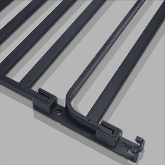 COSTWAY Handdoekhouder inklapbaar, handdoekrek zonder boren, handdoekstang, wandgemonteerd met 9 beweegbare haken en plank, wandorganizer, zelfklevend, voor badkamer, keuken, 59,5 x 26 x 14 cm