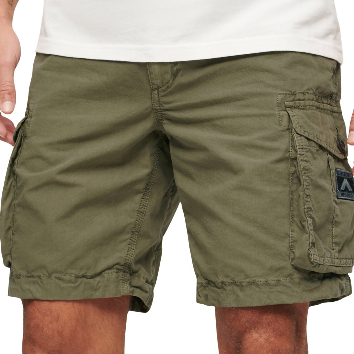 Superdry PARACHUTE LIGHT SHORT Heren Broek Groen