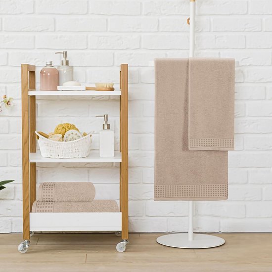 Casa Copenhagen Popcorn Textured 4-delige badhanddoekenset - Zwart, 550