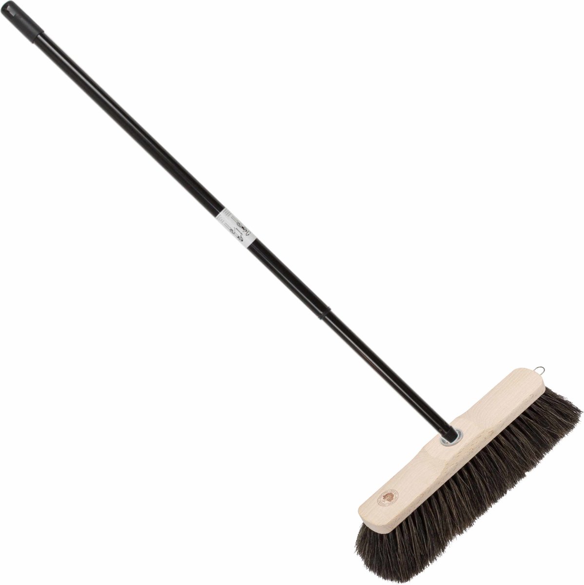 Goedkoopste Houten binnenbezem 28 cm inclusief metalen telescoopsteel zwart 80 - 130 cm - Zachte kamerbezems