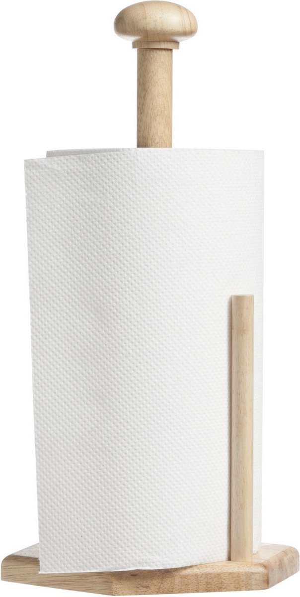 Keukenrol houder van hout 32 cm - Rollenhouders keuken accessoires - Keukenpapier houder