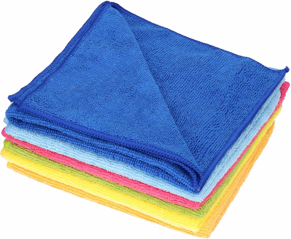 Sorbo Microvezeldoeken gekleurd - 18x stuks - 40 x 40 cm - Vaatdoeken microvezel - Micorvezeldoekjes