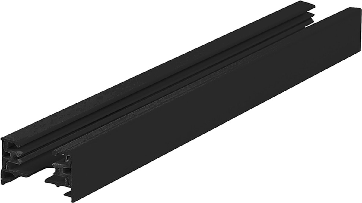 Rails 1-Fase 200cm Inclusief Startstuk en Eindkap Zwart – Ledl