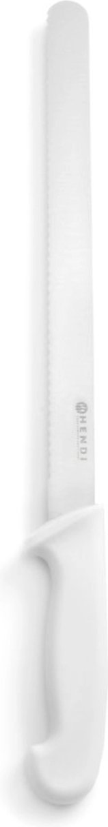 HENDI Broodmes – Golfkartel – Polypropyleen Heft – HACCP – 430 mm – Wit